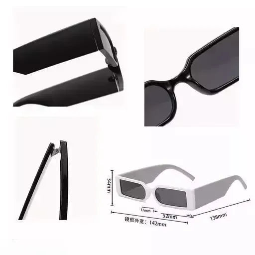 SKYLEXO Latest MC Stan Sunglasses For Men & Women Combo White+Black Pack of 2