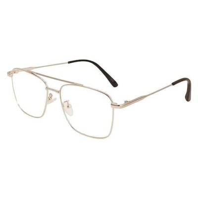 Unisex Double Bridge Square EyeGlasses Gold