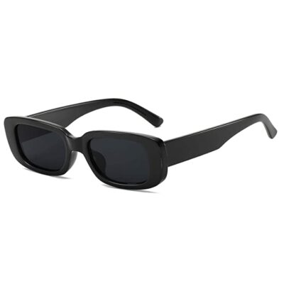 Retro Fashion Rectangle Black Shades UV 400 SL-1229